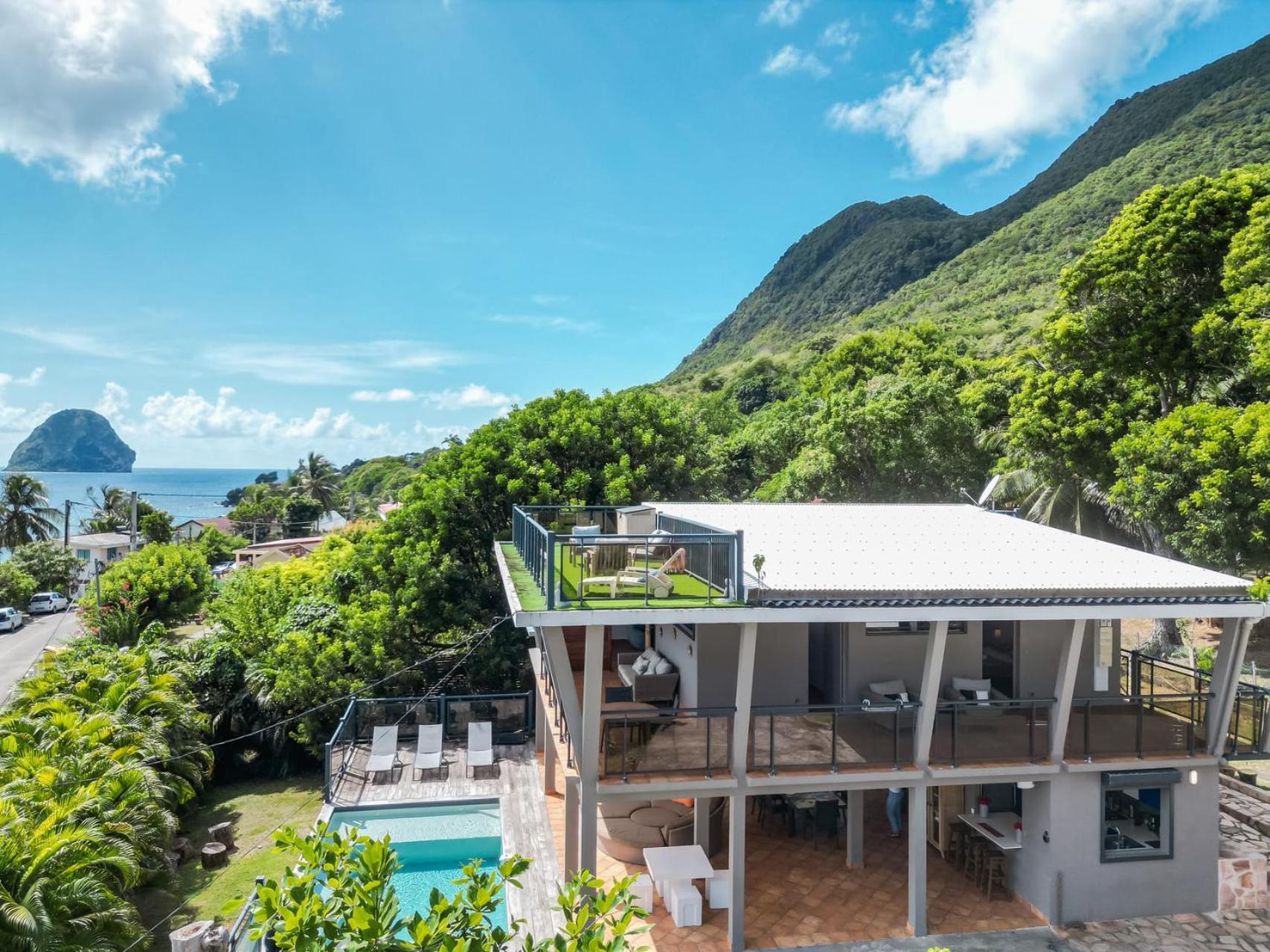 Villa Kaléna : 4 ch, plage à 50m, vue mer Le Diamant Esterno foto